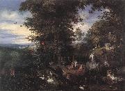 BRUEGHEL, Jan the Elder Adam and Eve in the Garden of Eden Germany oil painting artist